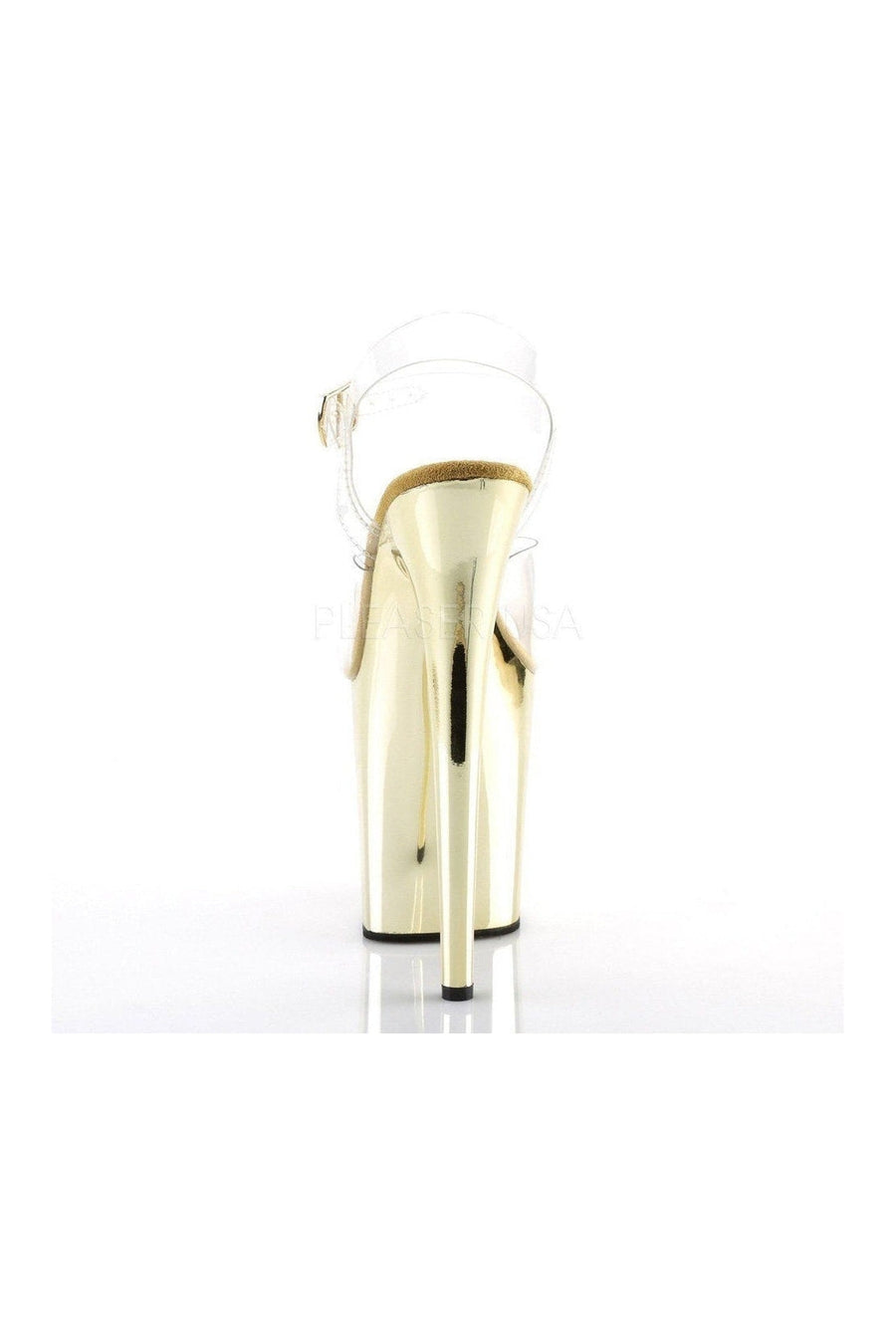 Pleaser FLAMINGO-808 Platform Sandal in Clear Vinyl