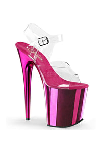Pleaser FLAMINGO-808 Platform Sandal in Clear Vinyl from SexyShoes.com