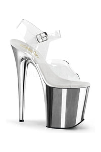 Pleaser FLAMINGO-808 Platform Sandal in Clear Vinyl from SexyShoes.com