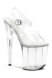 Pleaser FLAMINGO-808 Platform Sandal in Clear Vinyl from SexyShoes.com