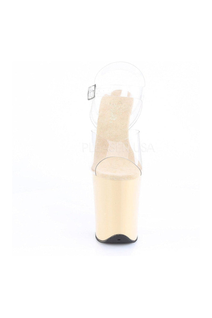 Pleaser FLAMINGO-808 Platform Sandals in Clear Vinyl