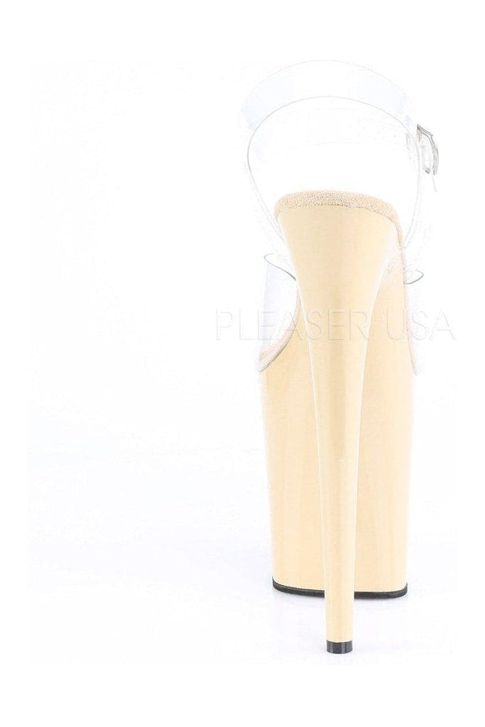 Pleaser FLAMINGO-808 Platform Sandals in Clear Vinyl