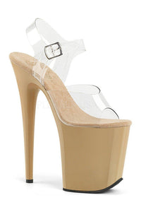 Pleaser FLAMINGO-808 Platform Sandals in Clear Vinyl from SexyShoes.com