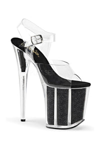 Pleaser FLAMINGO-808G Platform Sandal in Black Vinyl from SexyShoes.com