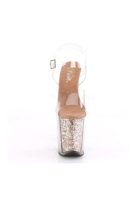 Pleaser FLAMINGO-808G Platform Sandal in Clear Vinyl
