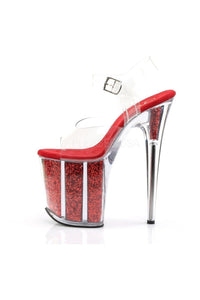 Pleaser FLAMINGO-808G Platform Sandal in Clear Vinyl