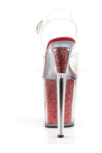 Pleaser FLAMINGO-808G Platform Sandal in Clear Vinyl