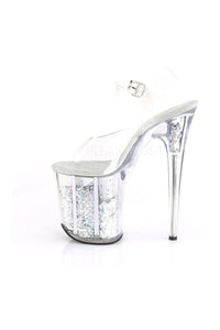 Pleaser FLAMINGO-808GF Platform Sandal in Clear Vinyl