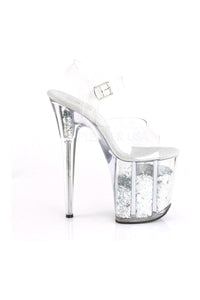 Pleaser FLAMINGO-808GF Platform Sandal in Clear Vinyl