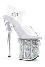 FLAMINGO-808GF Platform Sandal | Clear Vinyl