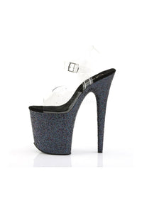 Pleaser FLAMINGO-808LG Platform Sandal in Black Vinyl