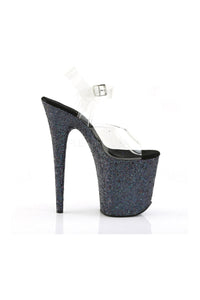 Pleaser FLAMINGO-808LG Platform Sandal in Black Vinyl