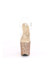 Pleaser FLAMINGO-808LG Platform Sandal in Clear Vinyl