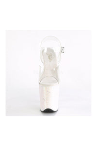 Pleaser FLAMINGO-808LG Platform Sandal in Clear Vinyl