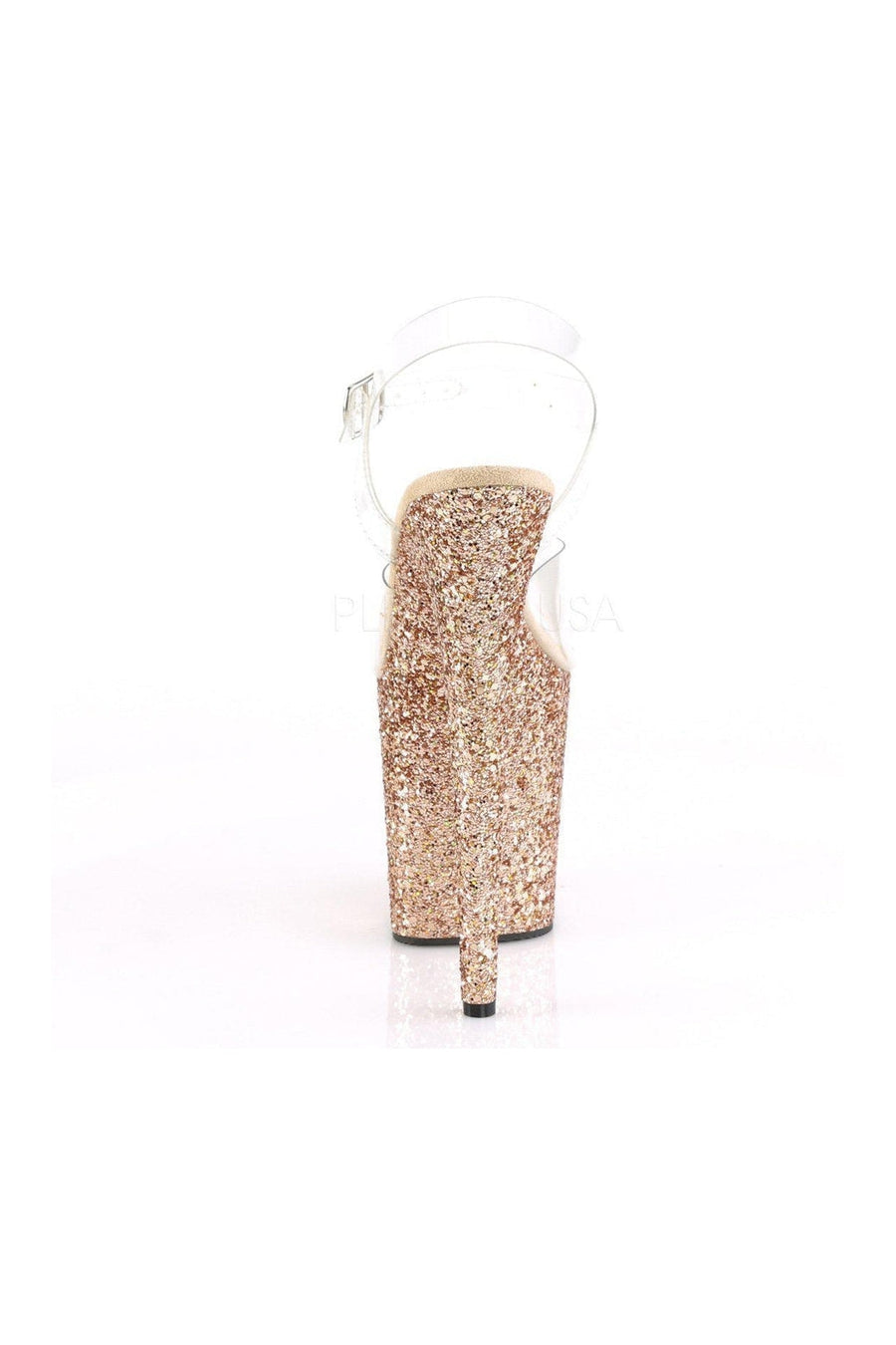 Pleaser FLAMINGO-808LG Platform Sandal in Clear Vinyl