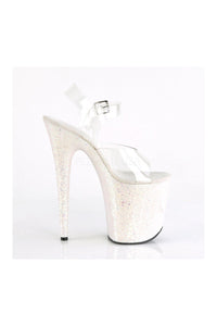 Pleaser FLAMINGO-808LG Platform Sandal in Clear Vinyl