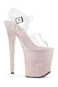 Pleaser FLAMINGO-808LG Platform Sandal in Clear Vinyl from SexyShoes.com