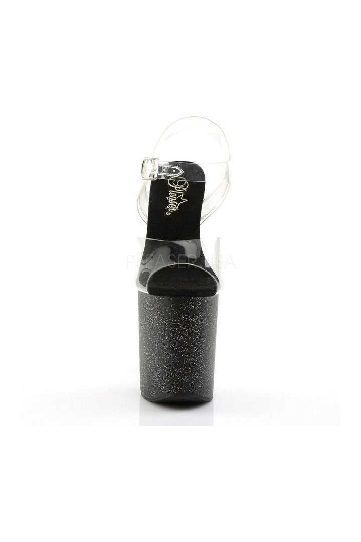 FLAMINGO-808MG Platform Sandal  | Black Vinyl