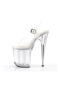 Pleaser FLAMINGO-808MMG Platform Sandal in Clear Vinyl