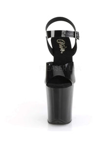 Pleaser FLAMINGO-808N Platform Sandal in Black Faux Leather