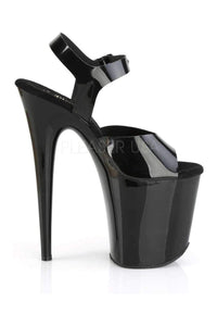 Pleaser FLAMINGO-808N Platform Sandal in Black Faux Leather