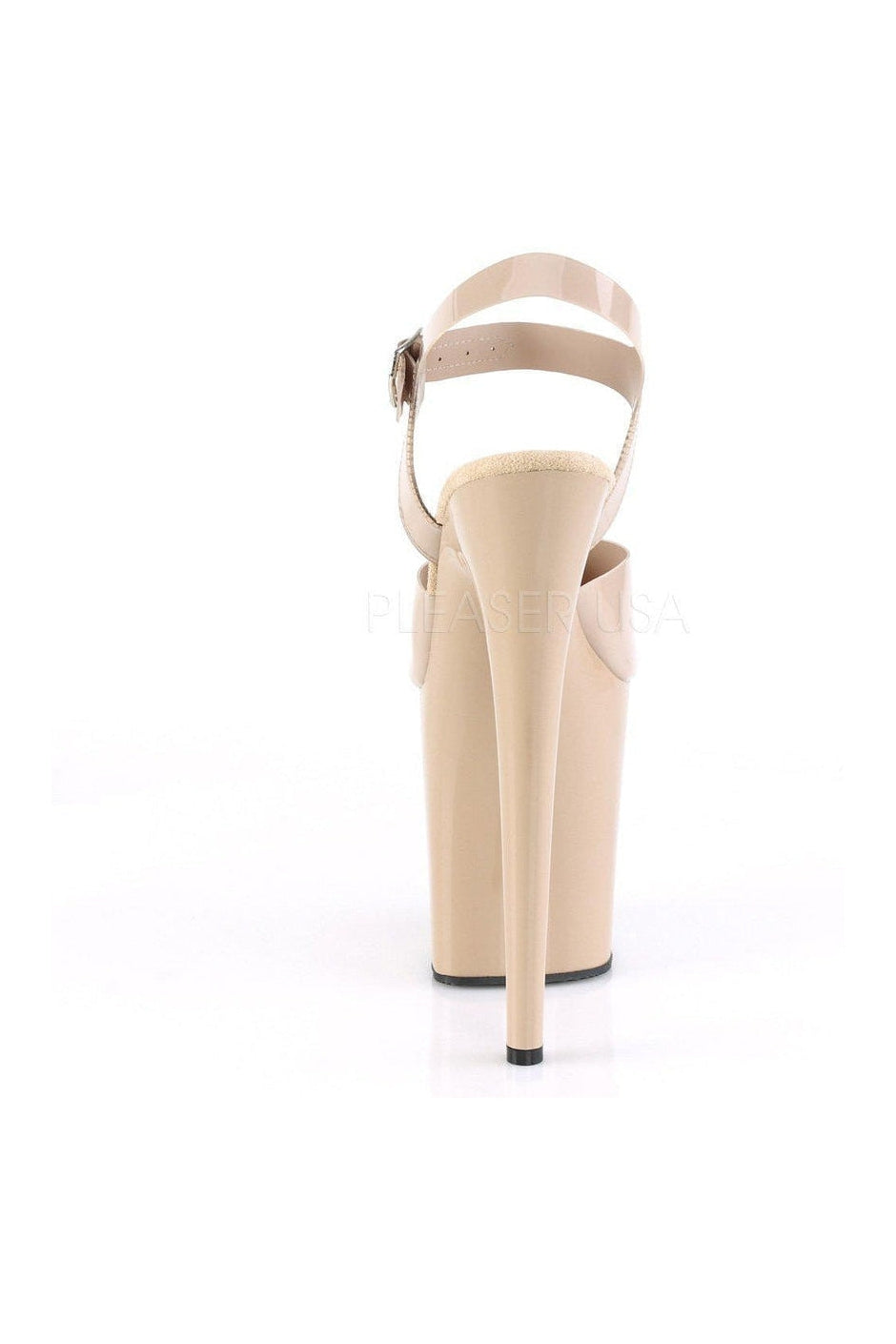 Pleaser FLAMINGO-808N Platform Sandal in Nude Faux Leather