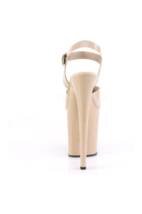 Pleaser FLAMINGO-808N Platform Sandal in Nude Faux Leather