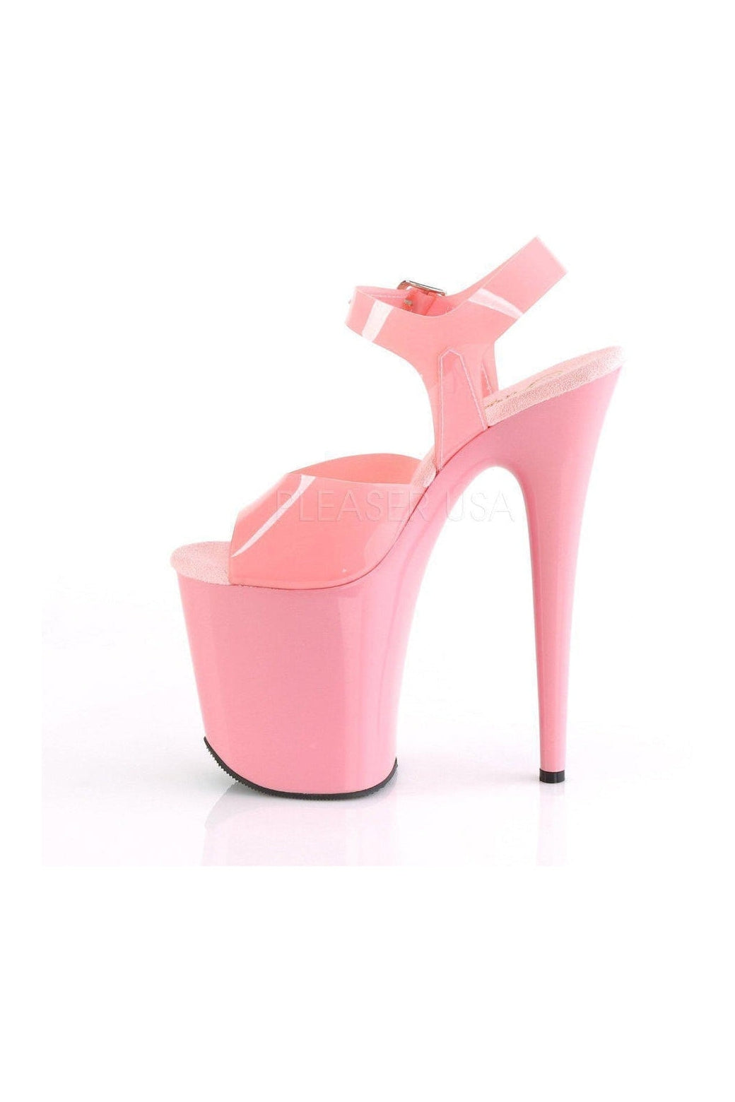 FLAMINGO-808N Platform Sandal | Pink Faux Leather-Pleaser-SEXYSHOES.COM