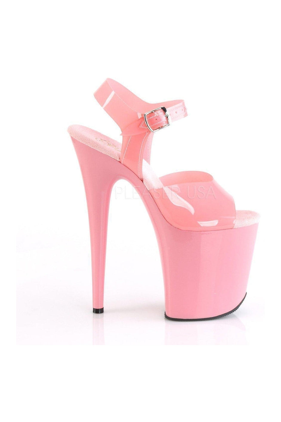 Pleaser FLAMINGO-808N Platform Sandal in Pink Faux Leather