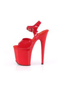 Pleaser FLAMINGO-808N Platform Sandal in Red Faux Leather