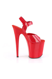 Pleaser FLAMINGO-808N Platform Sandal in Red Faux Leather