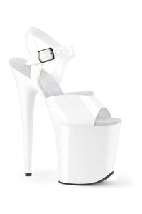 Pleaser FLAMINGO-808N Platform Sandal in White Faux Leather from SexyShoes.com