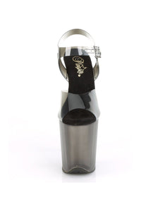 Pleaser FLAMINGO-808N-T Exotic Sandal in Black Faux Leather