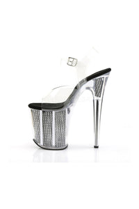 Pleaser FLAMINGO-808SRS Platform Sandal in Black Vinyl