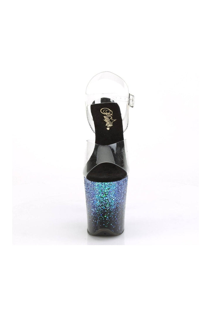 FLAMINGO-808SS Exotic Platform Sandal | Clear Vinyl