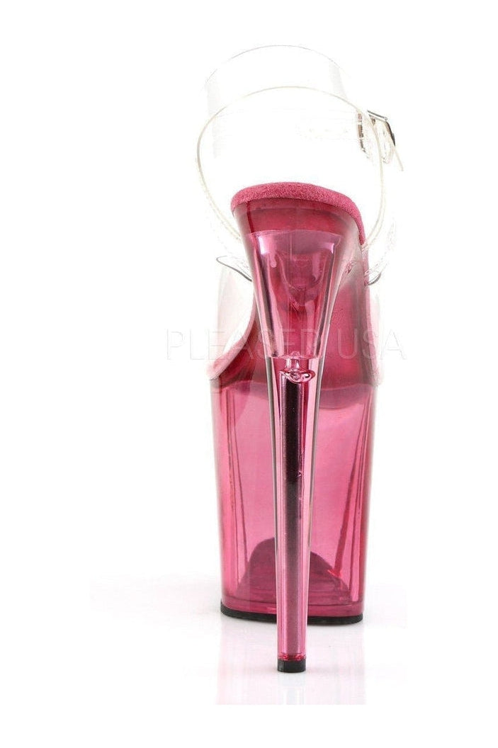 Pleaser FLAMINGO-808T Platform Sandal in Clear Vinyl