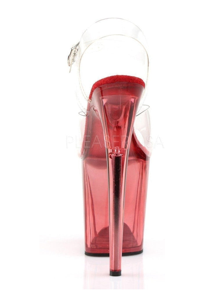 FLAMINGO-808T Platform Sandal | Clear Vinyl-Pleaser-Sandals-SEXYSHOES.COM