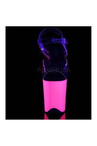 Pleaser FLAMINGO-808UV Platform Sandal in Clear Vinyl