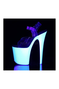 Pleaser FLAMINGO-808UV Platform Sandal in Clear Vinyl