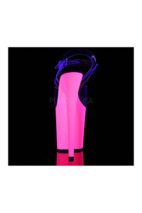 Pleaser FLAMINGO-808UV Platform Sandal in Clear Vinyl