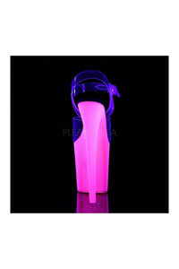 Pleaser FLAMINGO-808UVG Platform Sandal in Clear Vinyl