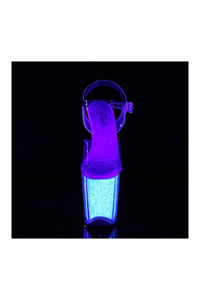 Pleaser FLAMINGO-808UVG Exotic Sandal in Clear Vinyl