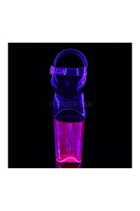 Pleaser FLAMINGO-808UVT Platform Sandal in Clear Vinyl