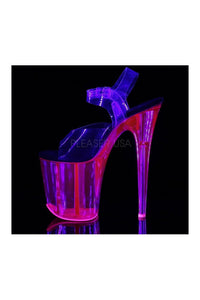 Pleaser FLAMINGO-808UVT Platform Sandal in Clear Vinyl