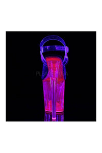 Pleaser FLAMINGO-808UVT Platform Sandal in Clear Vinyl