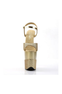 Pleaser FLAMINGO-809-2G Platform Sandal in Gold Glitter