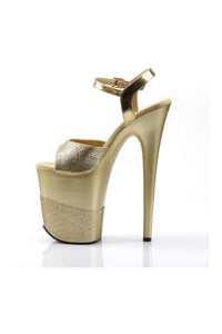 Pleaser FLAMINGO-809-2G Platform Sandal in Gold Glitter