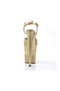 Pleaser FLAMINGO-809-2G Platform Sandal in Gold Glitter