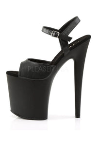 Pleaser FLAMINGO-809 Platform Sandal in Black Faux Leather