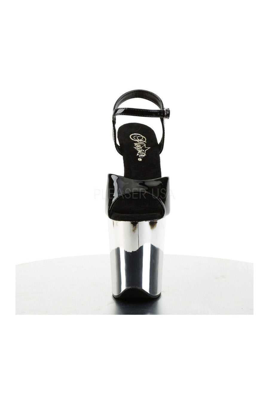 Pleaser FLAMINGO-809 Platform Sandal in Black Patent